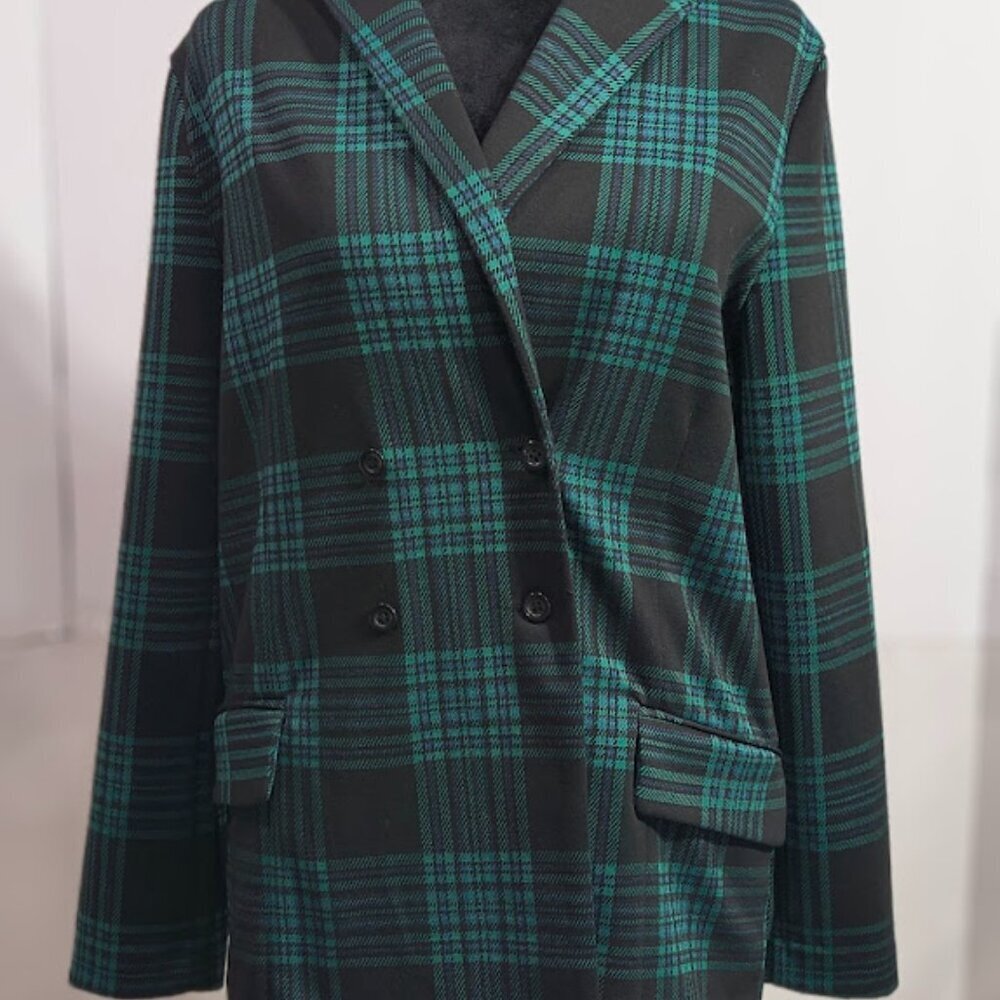 Free Assembly Black and Green Long Sleeved Women's Blazer XXL (18 ) - Picture 5 of 8